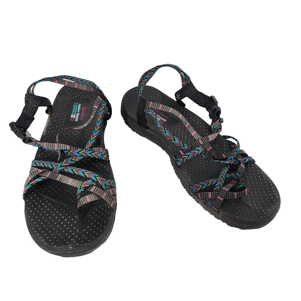 Skechers Outdoor Lifestyle Womens Reggae Islander Sandal Multicolor Chevron 10